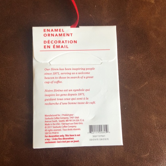 Starbucks 2017 Mermaid Enamel Ornament BNWT - Picture 2 of 2